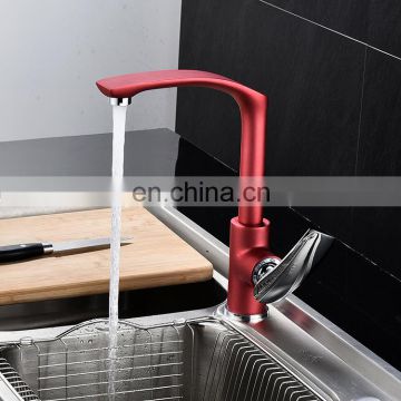 Modern cheap discount brass hot cold water red kitchen basin faucet,water tap
