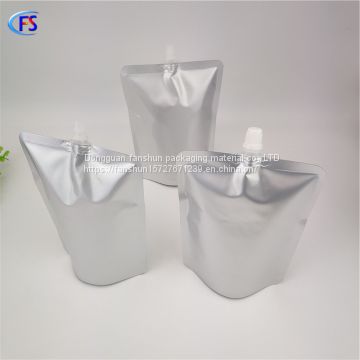 500ml Aluminum foil stand up nozzle liquid ink skin care detergent suction nozzle independent packaging bag