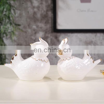 New environmentally friendly ceramic Jane European style household living room mandarin duck ornaments