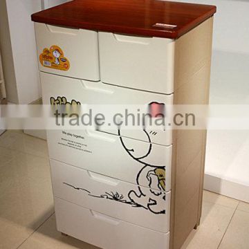 Multifuction plastic cartoon cabinet drawer