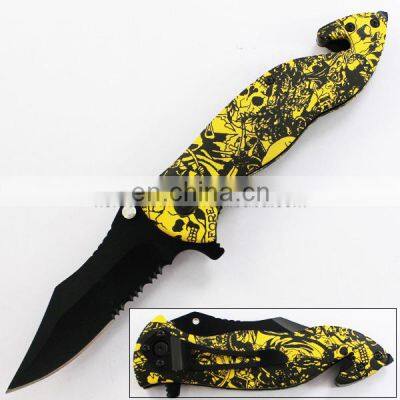 8.5 Inch Series Glass Breaker Stainless Steel Tactical Rescue Folding Knife