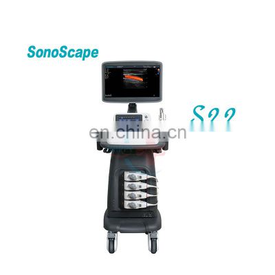 Superior quality trolley Ultrasound Machine 4D color doppler ultrasound scanner sonoscape s22