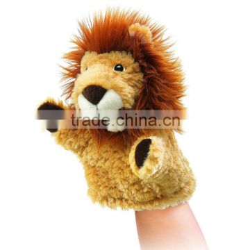 2014 new design plush lion hand puppet, lion plush puppet