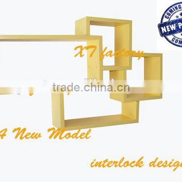 New design MDF Interlock Wall Shelf