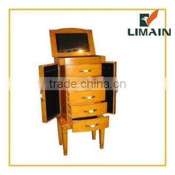 LiMain New standing wooden jewelry chest chinese antique cabinet