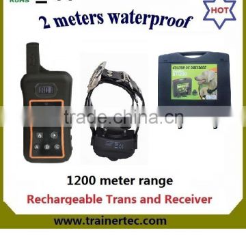 1200Meter waterproof and rechargeable multi-dog system dog training suit