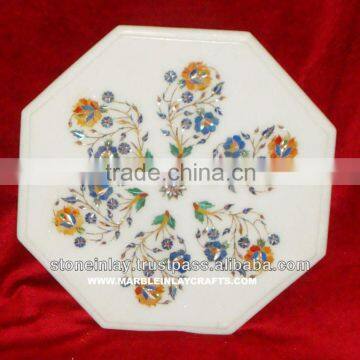 Exclusive Marble Inlay Table Top Pietra Dura TableTop