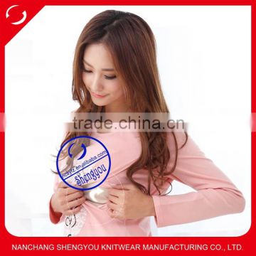 fashion design women maternity clothing, high quality breastfeeding top with embroidered