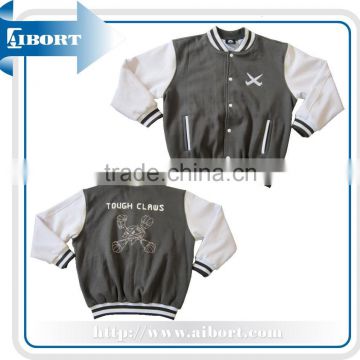 college style / baseball jacket,black varsity jacket