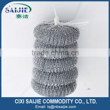 kitchen cleaning galvanized mesh scourer in net bag packing