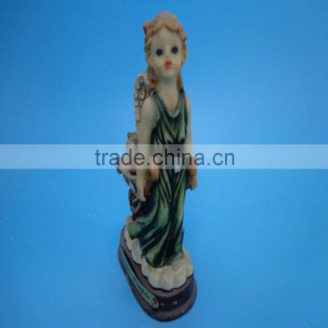 Resin girl figurine craft for home display purpose