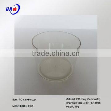 HRX-PC33 TRANSPARENT ROUND PC CUP OF TEALIAGHT CANDLE