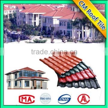 Impact Resistance Asa Coated Spanish Pvc Roof Tile/ Synthetic Resin Roof Tile/ Spanish Tile