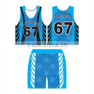 2013 Hot selling custom sublimation reversible lacrosse uniform