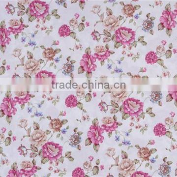 Customized flower design polyester printed bedsheet fabric