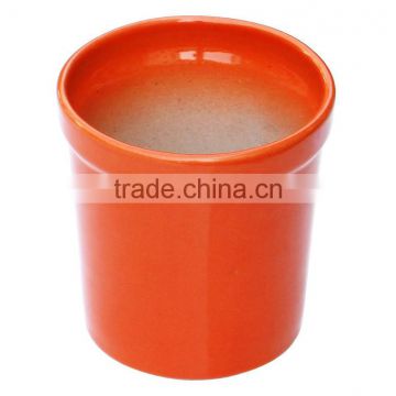 hot sale customzied color glazed orange ceramic flower pots