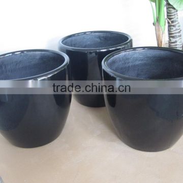 Garden & Home decration black glaze fiberglass flower pot