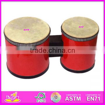 Hot sale high quality wooden Bongo toy, Tranditional red Bongo,new and popular kids toy Bongo (WJ278126)
