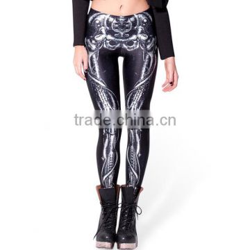 fashion ladies legging, black legging, tight legging, heat tranfer printing