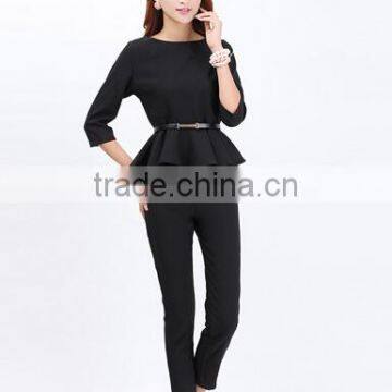 DY1223W 2015 Europea new hot sale ladies top and pants set outfits