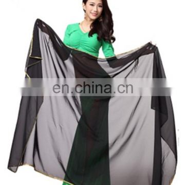 P-9026 Rectangle chiffon prefessional belly dance veil scarf with size 125*60cm/185*95cm/210*120cm/190*95cm