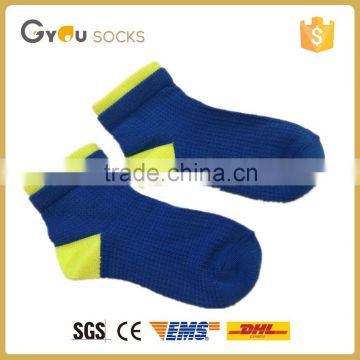 blue and yelow solid knitted cotton baby boy socks wholesale