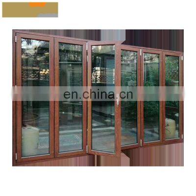 Folding Doors Soundproof High Performance Bi Fold Doors Transparent Tempered Glass Restaurant Slide Folding Door