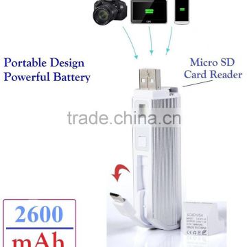 2 in 1 Memory Card Reader and Powerbank Charger