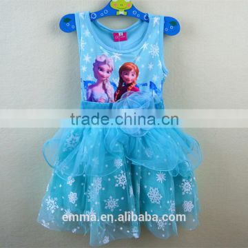 Fashion frozen elsa girl costume elsa dress for kids BC2111