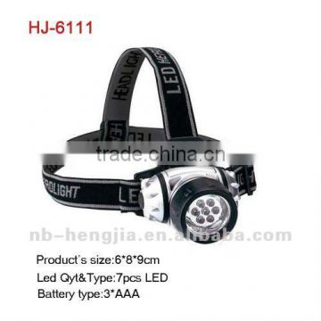 ABS led head torch lamp with 7 LED