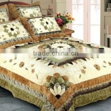 5pcs velvet patchwork bedding for Indian