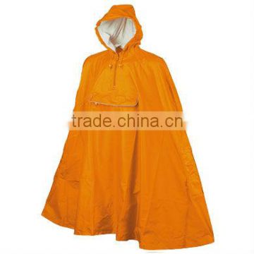 Stylish design orange rain poncho 2013