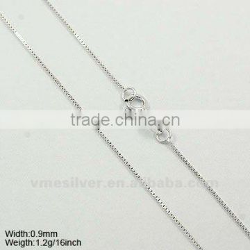 [DSC06117] 925 Silver Chains,0.6mm Box Chain