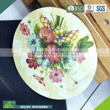Wholesale custom printed microfiber place round table mats