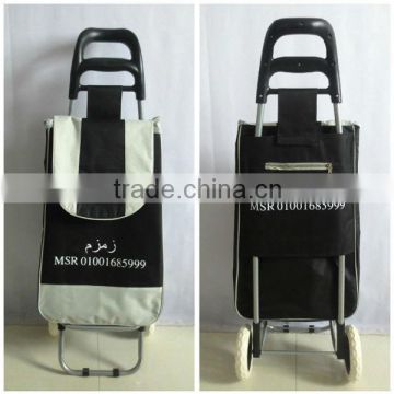 Reusable shopping trolley bags with 2 wheels