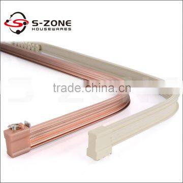 Bay window bendable curtain track