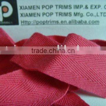 Red coloured natural cotton webbing