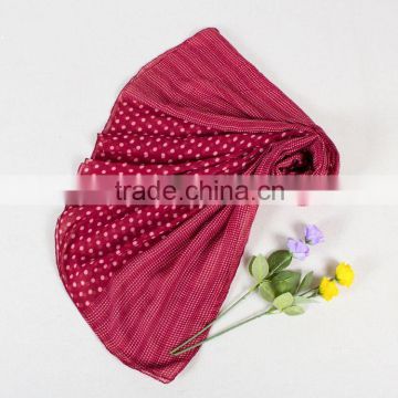 Low MOQ Summer Fashion Voile Long Scarf with big location printing