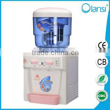 Mini water machine /Cheap price tabletop type water dispenser price/plastic water dispenser china with mineral filter                        
                                                Quality Choice
