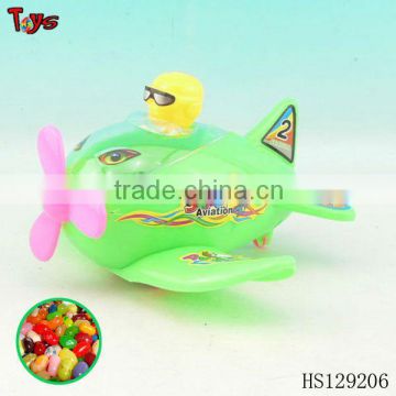 pull line plane with light helicopter toy candy