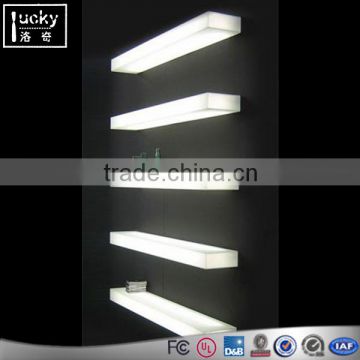 5 Tier LED Lighted Floating Bar Shelving with Wine Glass Rack