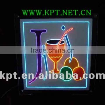 Electroluminescent Wire in Advertisement sign,board application
