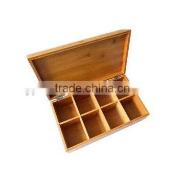 factory sale FSC&SA8000&BSCI bamboo wooden tea bags storage gift box