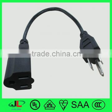 UL 5-15P 5-15R power plug male female ac power cord plug standard grounding plug