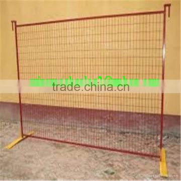 PVC Coated Temporary Fence with 75X100mm Mesh Hole and Yellow Color for Canada