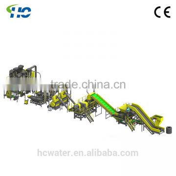 Waste tire recycling line