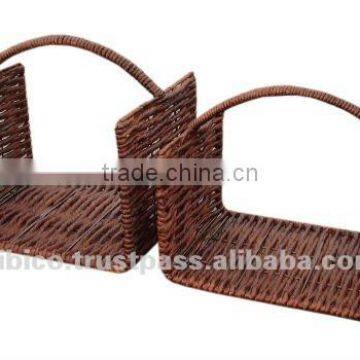 Rectangular basket set 2 , natural rattan , water hyacinth