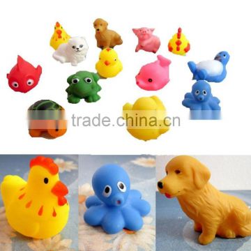 13pcs Rubber Animals With Sound Baby Shower Party Favors For Kid Baby Child Christmas Gift Toy Gift
