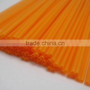 disposable plastic orange color coffee straw stirrers