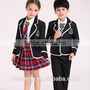 New school uniform kids design set 100% OEM cheap price factory outlets hot teens in school uniform